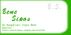 bene sipos business card